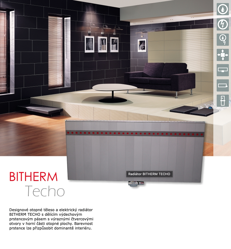 Designové otopné těleso Bitherm Techo